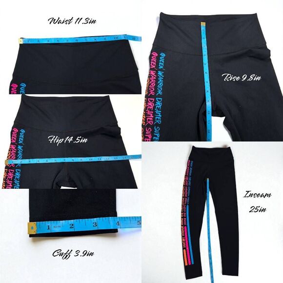 Zumba Everywhere High Waisted Ankle Leggings Bold Black Size S (E121) - Picture 7 of 8